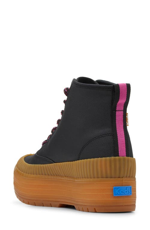 Shop Keds ® The Platform Sneaker Bootie In Black/gum