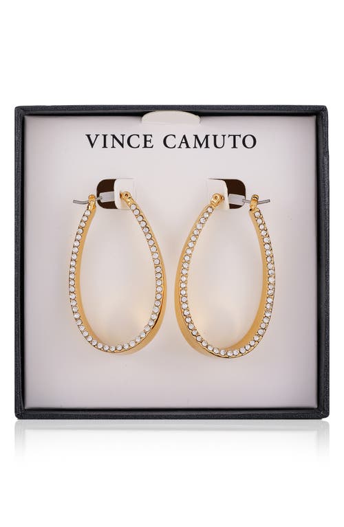 Vince Camuto Scoop Pavé Drop Earrings In Gold Tone