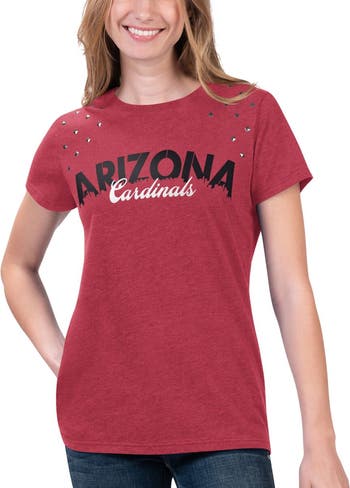 Women s G III 4Her by Carl Banks Heathered Cardinal Arizona Cardinals Main Game T Shirt