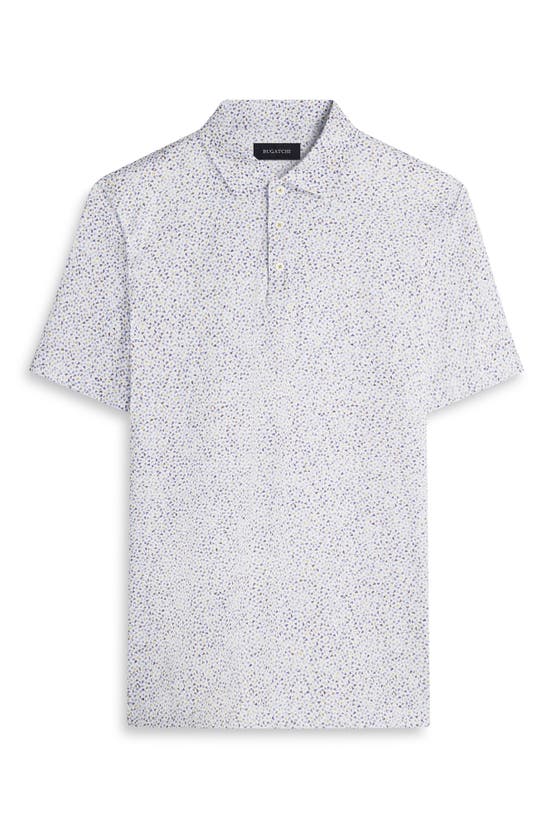 Shop Bugatchi Victor Ooohcotton® Mosaic Print Polo In Sand