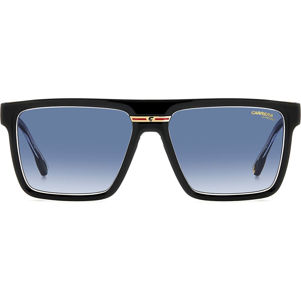 Carrera Eyewear Victory 58mm Gradient Flat Top Sunglasses In Black