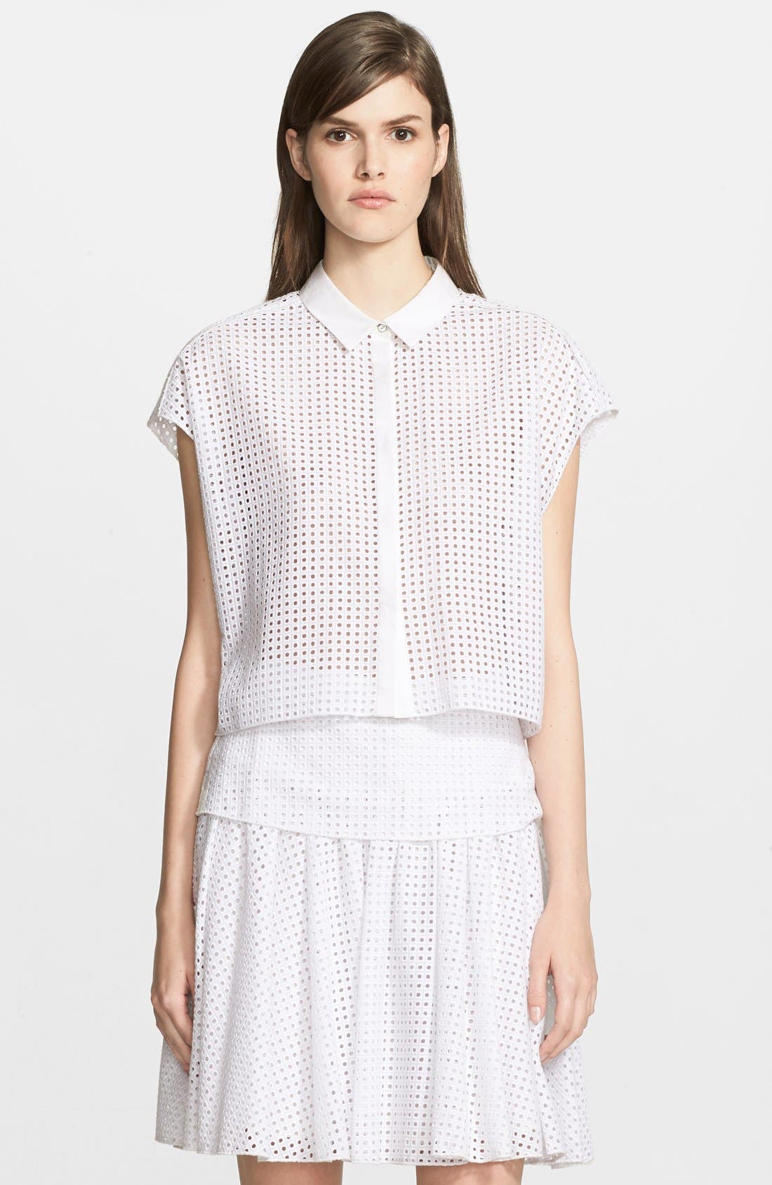 rag & bone 'Lakewood' Cotton Eyelet Shirt Nordstrom