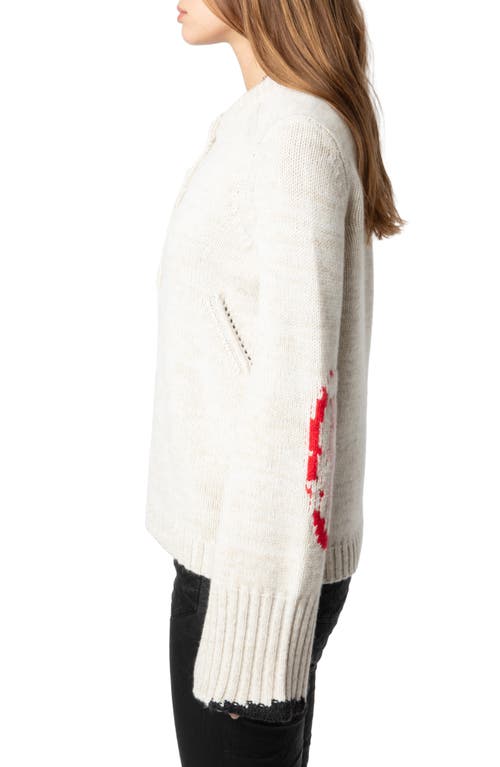 Shop Zadig & Voltaire Halty Cashmere Cardigan In Oatmeal