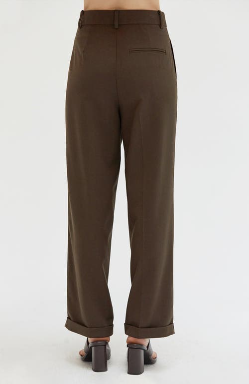 CRESCENT CRESCENT WOOL BLEND CUFFED TROUSERS