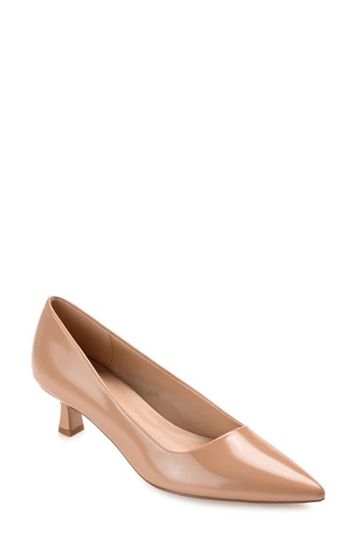 Journee Collection Collection Women's Celica Wide Width Pump In Patent/brown