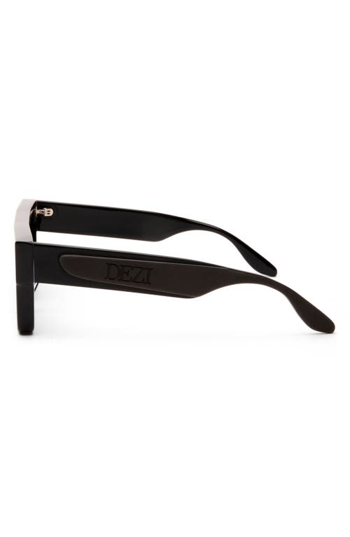 Dezi Slick 55mm Shield Sunglasses In Black/dark Smoke