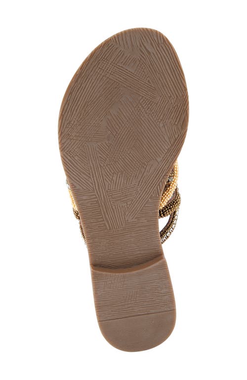 Azura By Spring Step Kaa Flip Flop In Bronze Multi