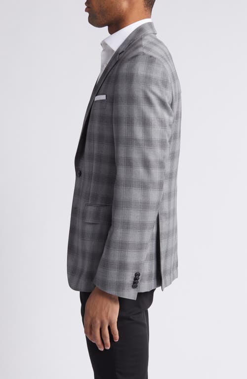 Shop Hugo Boss Boss Hutson Glen Plaid Virgin Wool Sport Coat In Silver