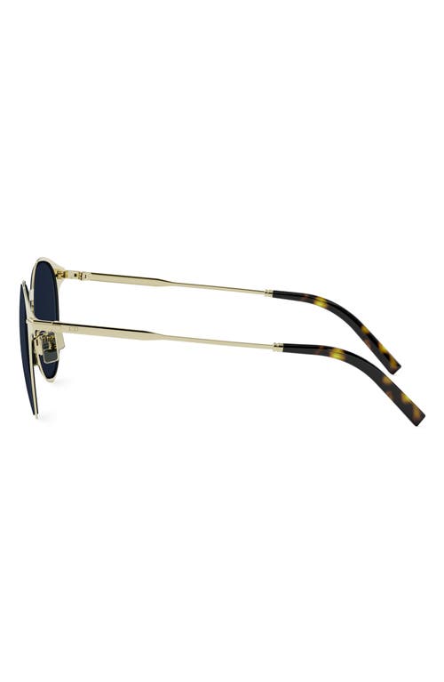 Shop Dior 'blacksuit R8u 51mm Round Sunglasses In Shiny Gold Dh/blue