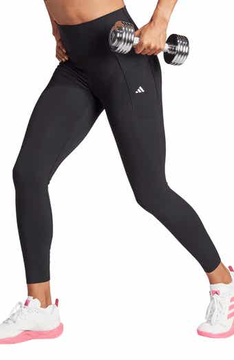 adidas Optime Stash Pocket High-Waisted 7/8 Leggings - Grey | Women's  Training | adidas US