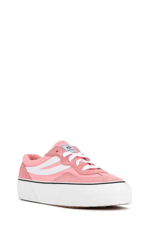 3041 Revolley Colorblock Platform Sneaker in Pink-White