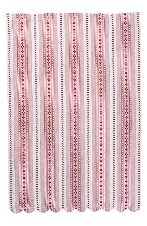 Juliska Villa Stripe Kitchen Towel Set Of 2 In Ruby