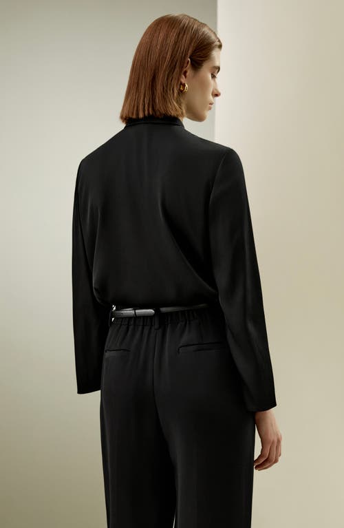 Lilysilk Classic Collar Silk Shirt For Women In Black