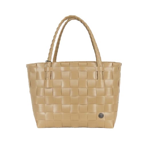 Handed By Paris Recycled Plastic Tote Bag In Khaki