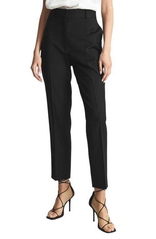 Reiss Haisley High Waist Wool Blend Pants Black at Nordstrom, Us