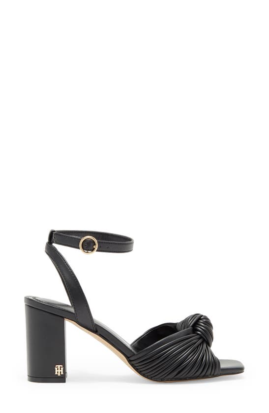 Tommy Hilfiger Sarifina Knotted Strap Sandal In Black
