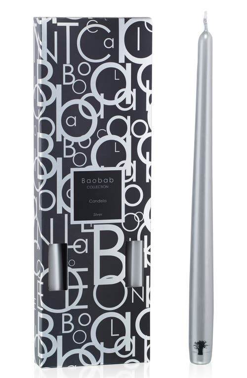 Baobab Collection Candela 4-Pack Candlestick in Silver at Nordstrom