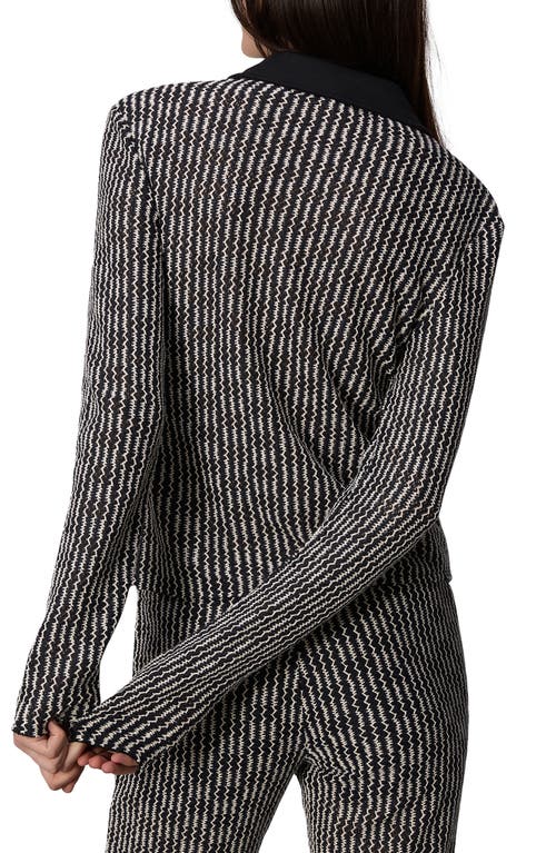 Shop Rag & Bone Gigi Long Sleeve Polo In Black Multi