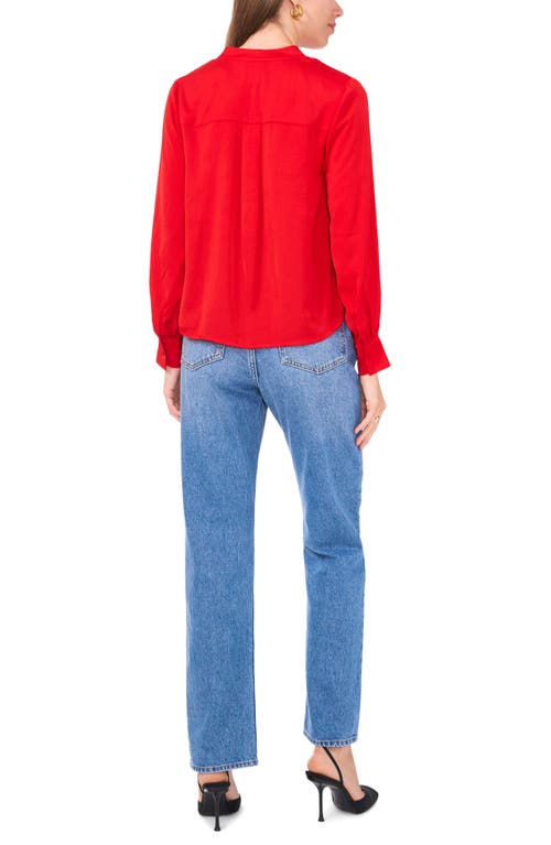 Vince Camuto Rumple Top In Bright Red