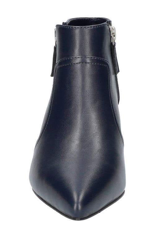 Shop Easy Street Annalee Kitten Heel Bootie In Navy