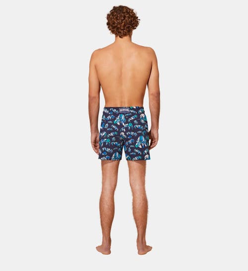 Shop Vilebrequin Hermit Crabs Stretch Swim Trunks In Bleu Marine