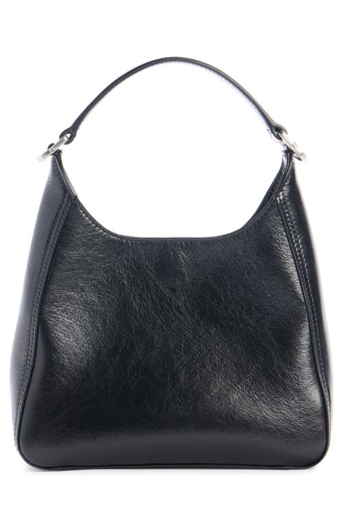 Shop Balenciaga Bb Soft Lambskin Leather Hobo Bag In 1000 Black