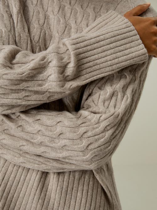 Lilysilk Baby Cashmere Cable-knit Sweater In Camel