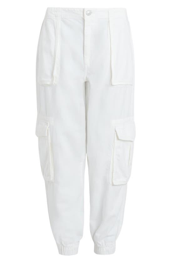 Allsaints Frieda Cargo Denim Crop Pants In Off White | ModeSens