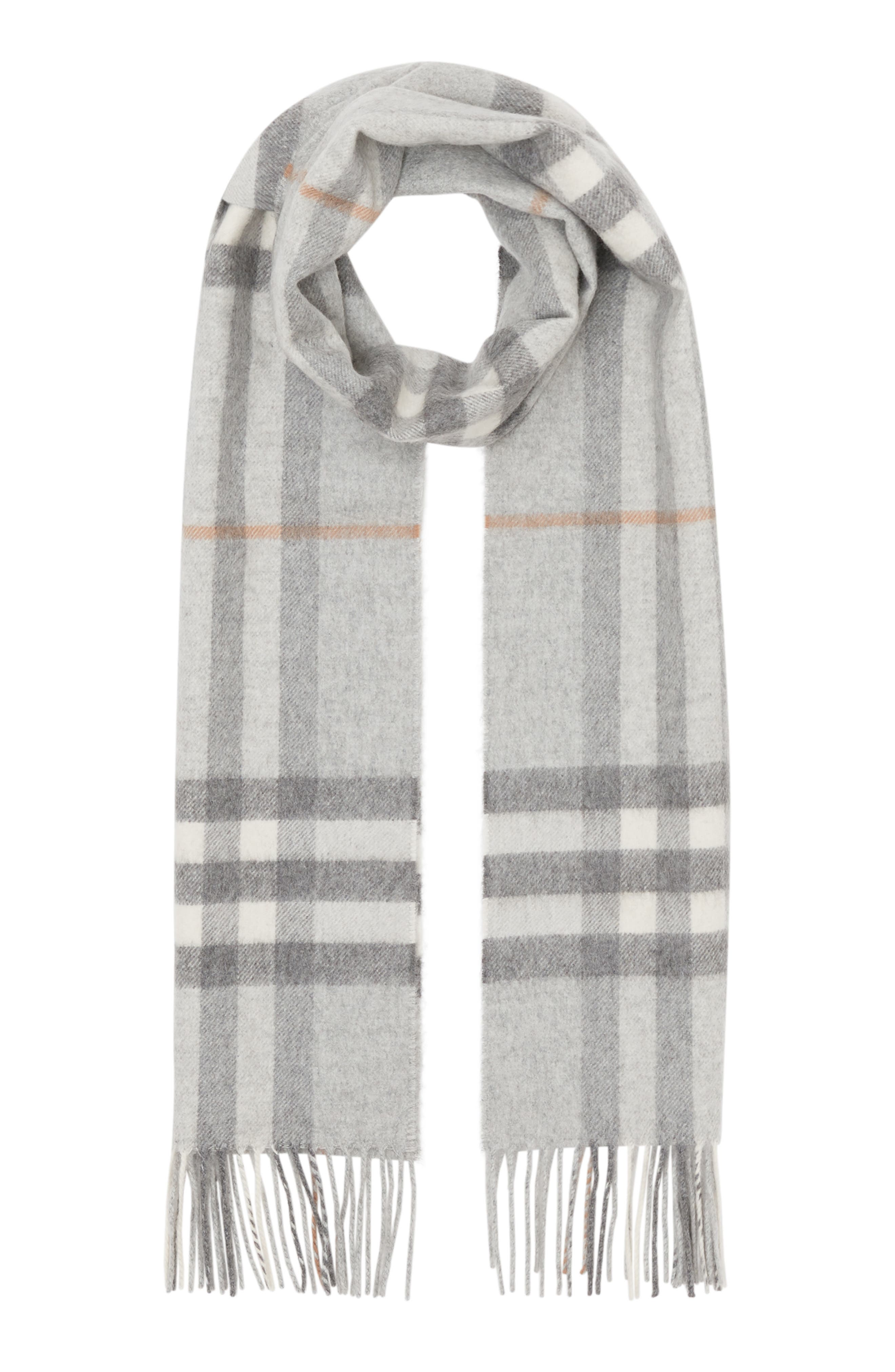 giant icon check cashmere scarf