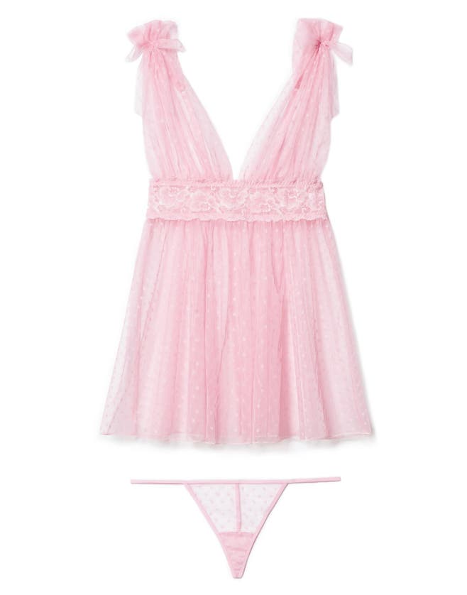 Shop Adore Me Elise Babydoll Lingerie In Light Pink