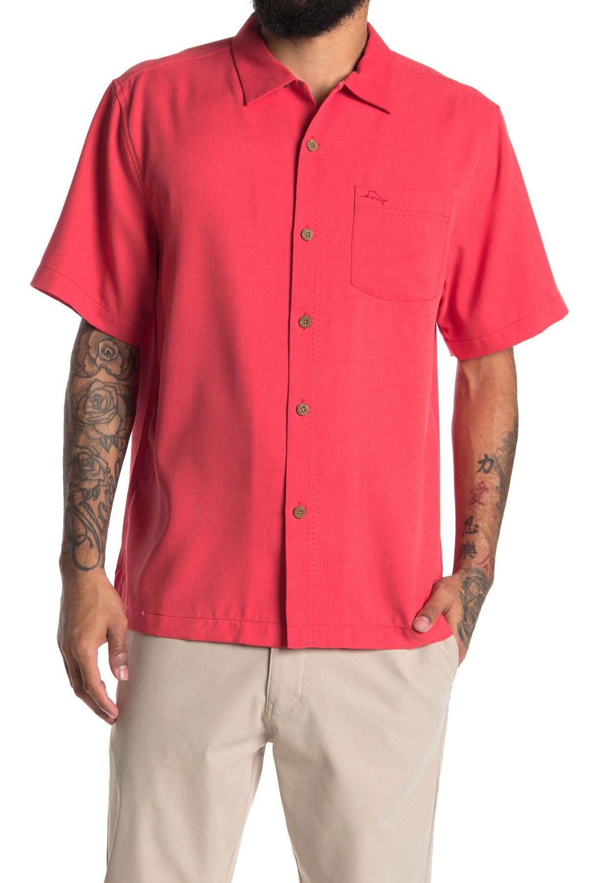 Tommy Bahama Royal Bermuda Short Sleeve Regular Fit Shirt In Pomodoro