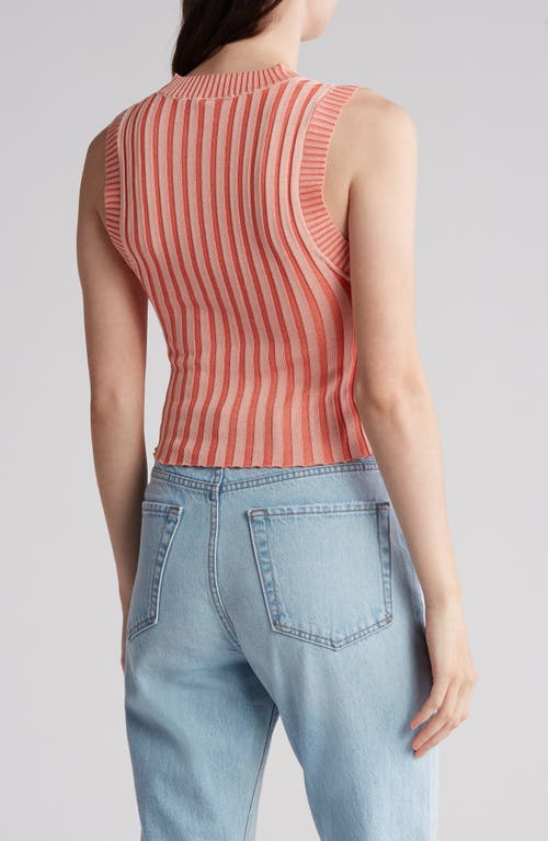 By Design French Rib Sleeveless Sweater In Light Pink/coral Pink
