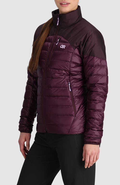 Outdoor Research Helium 800 Fill Power Down Hooded Jacket In Amethyst