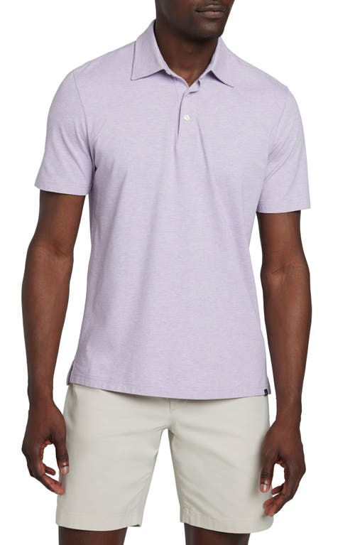 Faherty Movement Piqué Polo In Faded Lilac Heather