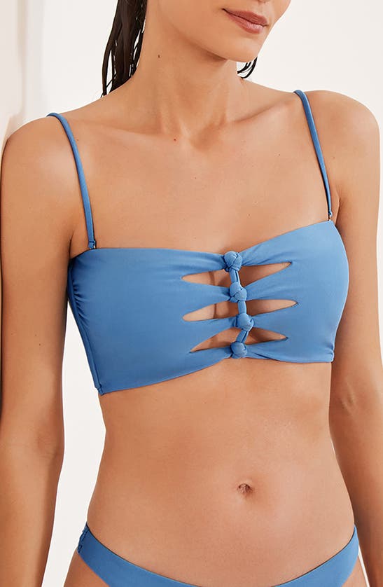 Vix Swimwear Megan Bikini Top In Light Blue