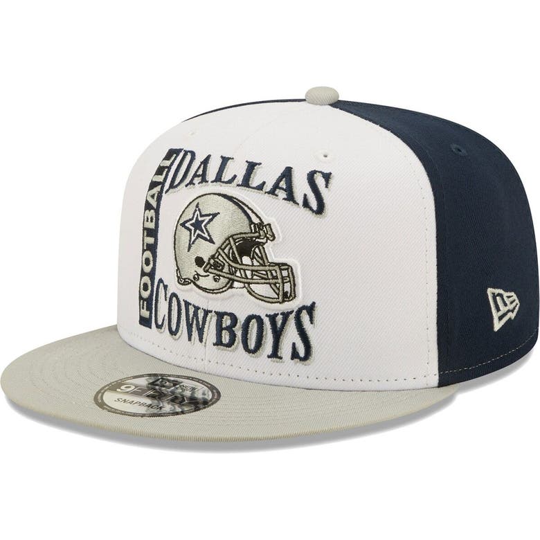 New Era Men's White and Gray Dallas Cowboys Retro Sport 9FIFTY Snapback Hat