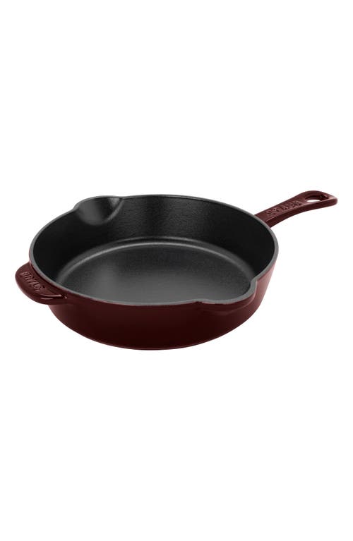 Staub 8.5-Inch Enameled Cast Iron Traditional Deep Skillet in Grenadine 