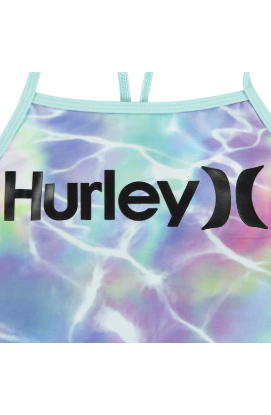 Shop Hurley Kids' Pineapple Rashguard & Two-piece Swimsuit Set In Aurora Green
