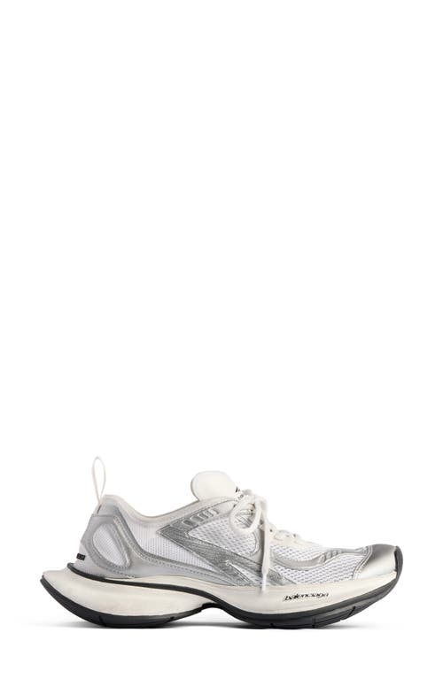 Shop Balenciaga Circuit Sneaker In White/silver