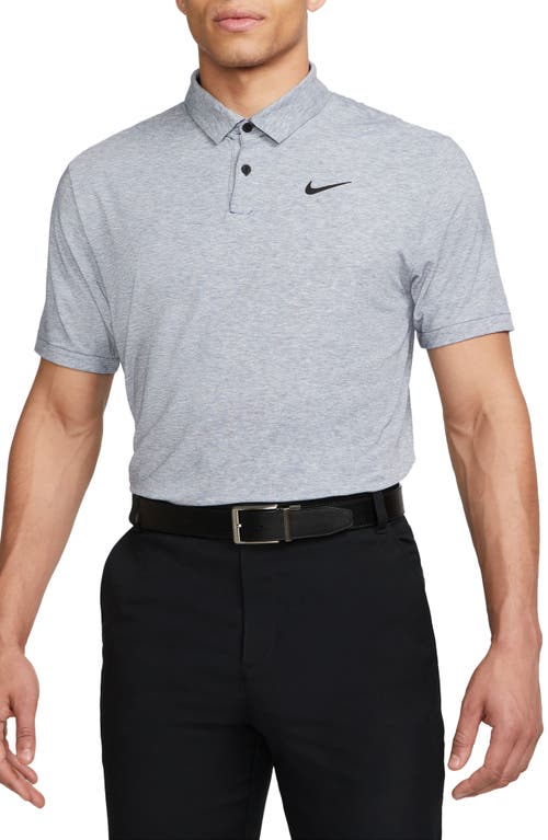 Shop Nike Golf Dri-fit Heathered Golf Polo In Midnight Navy/white