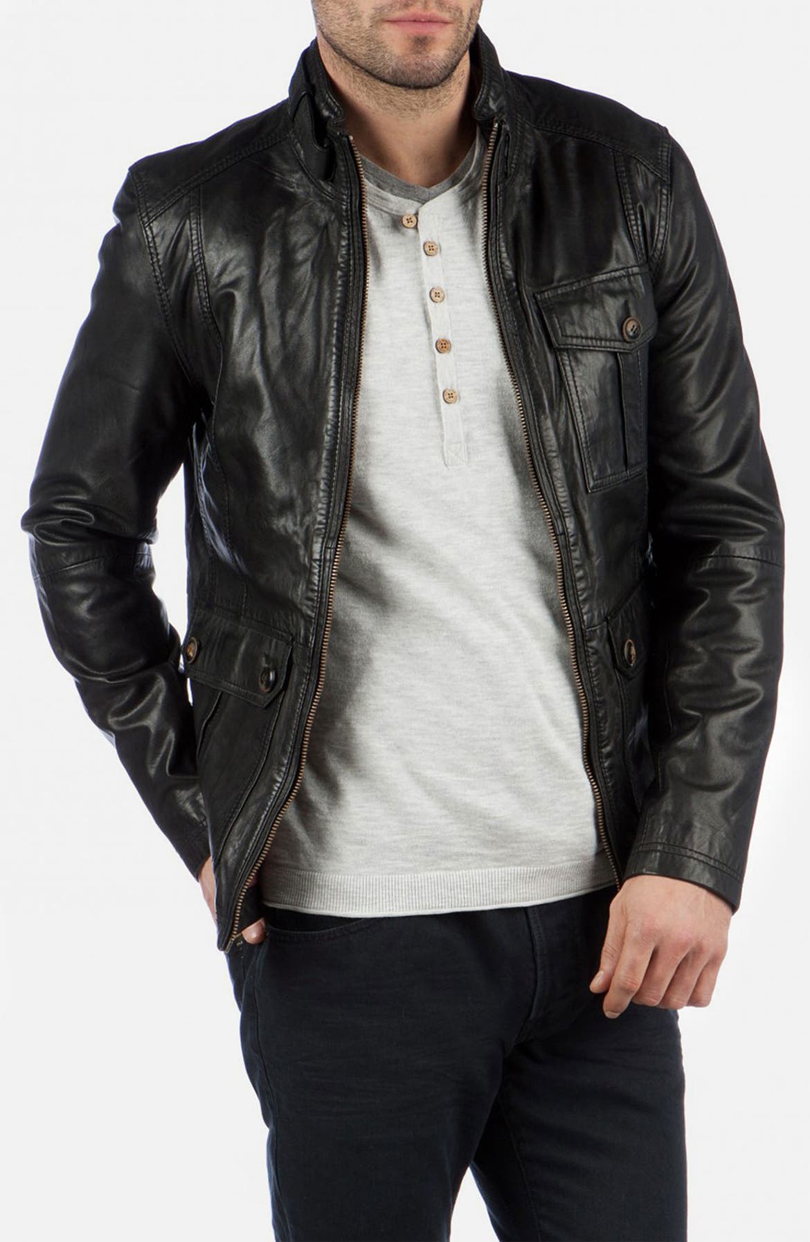 Ted Baker London Leather Jacket | Nordstrom