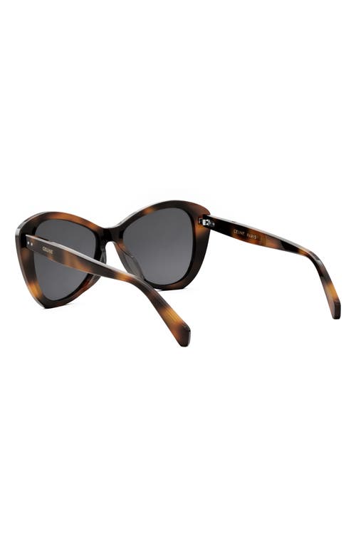 Shop Celine Butterfly 55mm Sunglasses In Blonde Havana/smoke