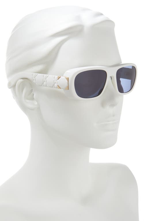 Shop Dior Lady 95.22 S1i 59mm Square Sunglasses In Ivory/blue