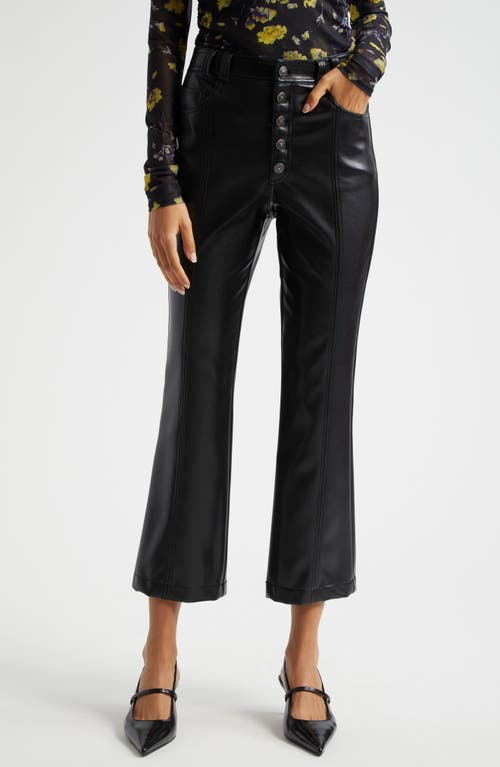 Shop Cinq À Sept Wallace Faux Leather Crop Pants In Black