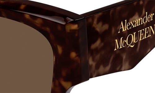 Shop Alexander Mcqueen 55mm Square Sunglasses In Havana