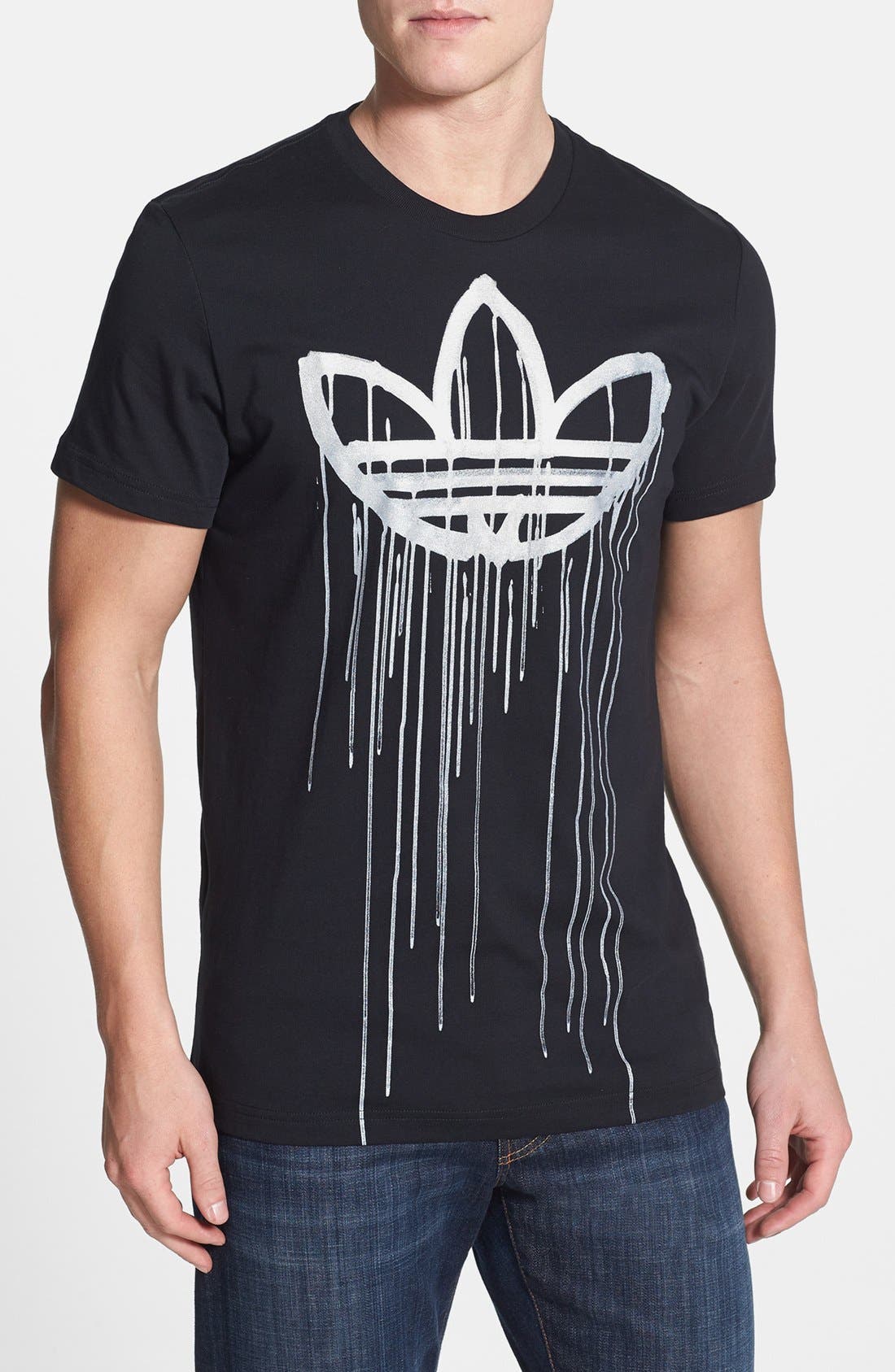 adidas dripping logo t shirt