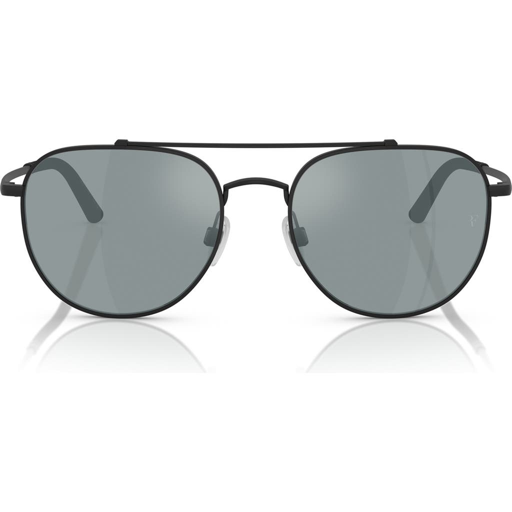 Oliver Peoples X Roger Federer 54mm Pilot Sunglasses In Matte Black