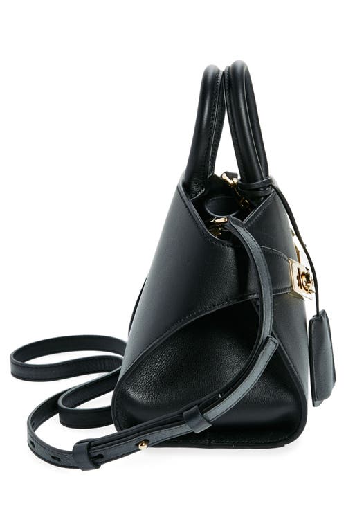 Shop Ferragamo Hug Soft Leather Crossbody Bag In Black