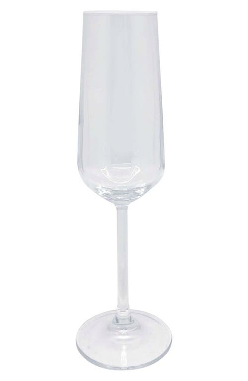 Mariposa Fine Line Set Of 4 Glass Champagne Flutes In Clear