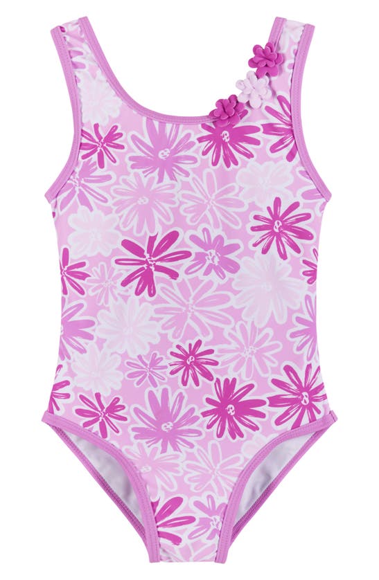 ANDY & EVAN KIDS' FLORAL ONE-PIECE SWIMSUIT